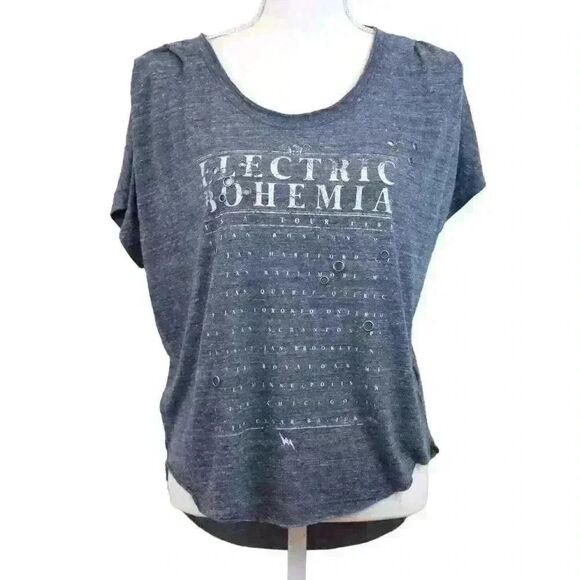 William Rast "Electric Bohemia" Heathered Blue Tee – Size Medium - Picture 1 of 10